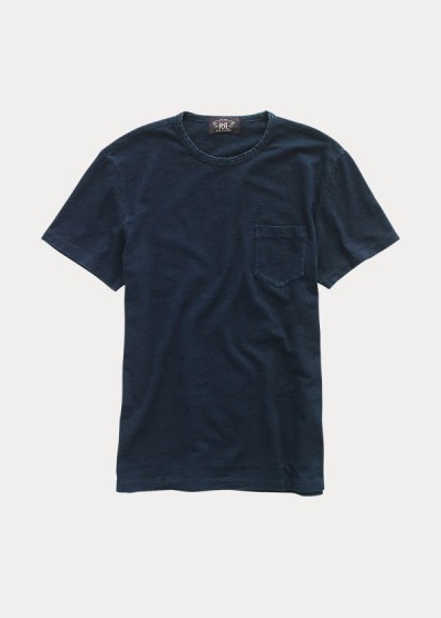 Playeras Ralph Lauren Hombre Azules - Slub Pocket - IDLVG4527